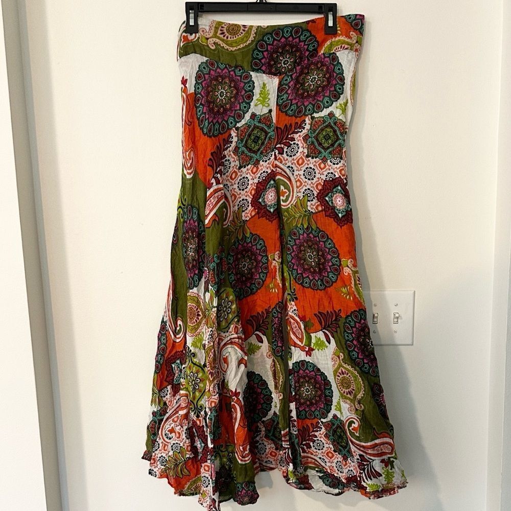 Tropical Bliss Wide Legged Printed Palazzo Pants L
